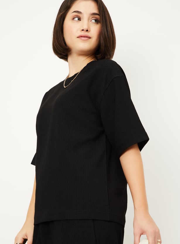 dynamic range Relax Mock Tee ’25 - Black dynamic range Relax Mock Tee '25 - Black