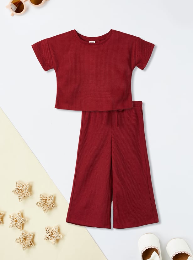 Girls Knitted Trousers Set