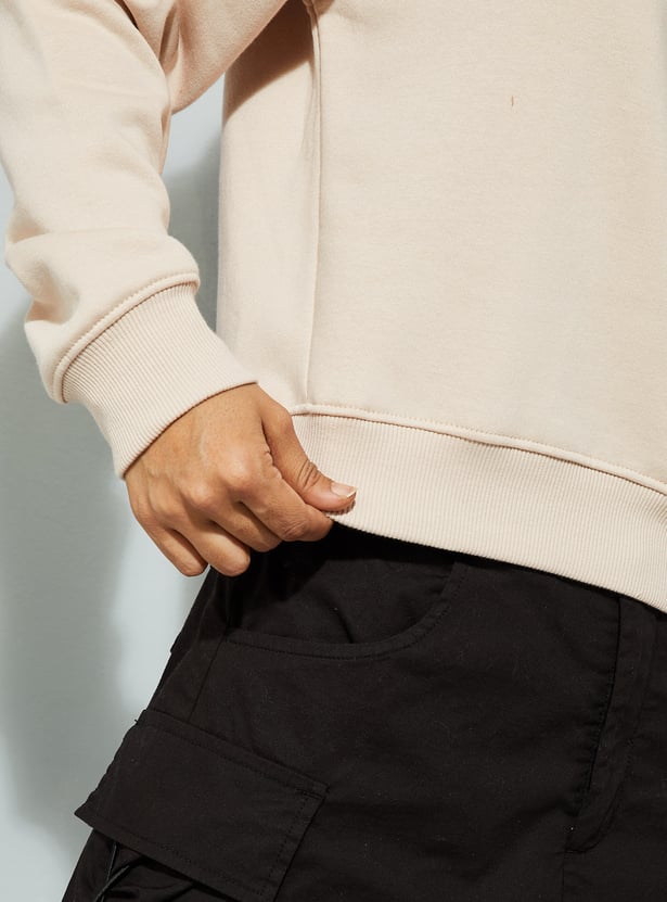 URB_N Women Solid Relaxed Fit Sweatshirt