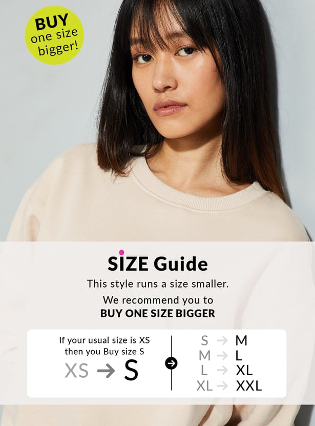 URB_N Women Solid Relaxed Fit Sweatshirt