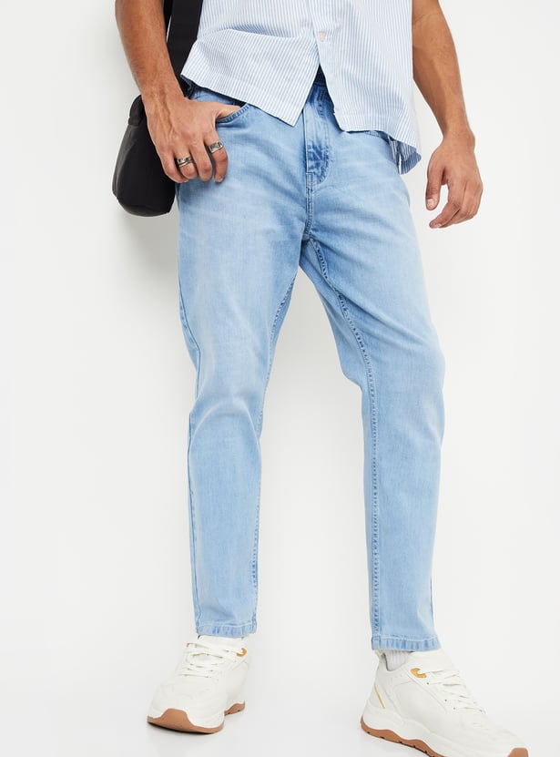 Men Washed Carrot Fit Jeans