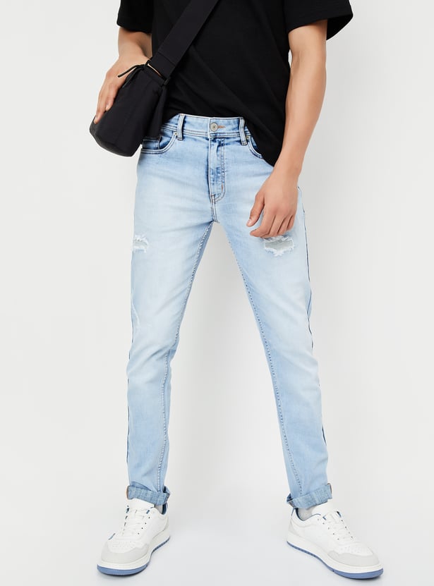 Men Washed Skinny Fit Jeans