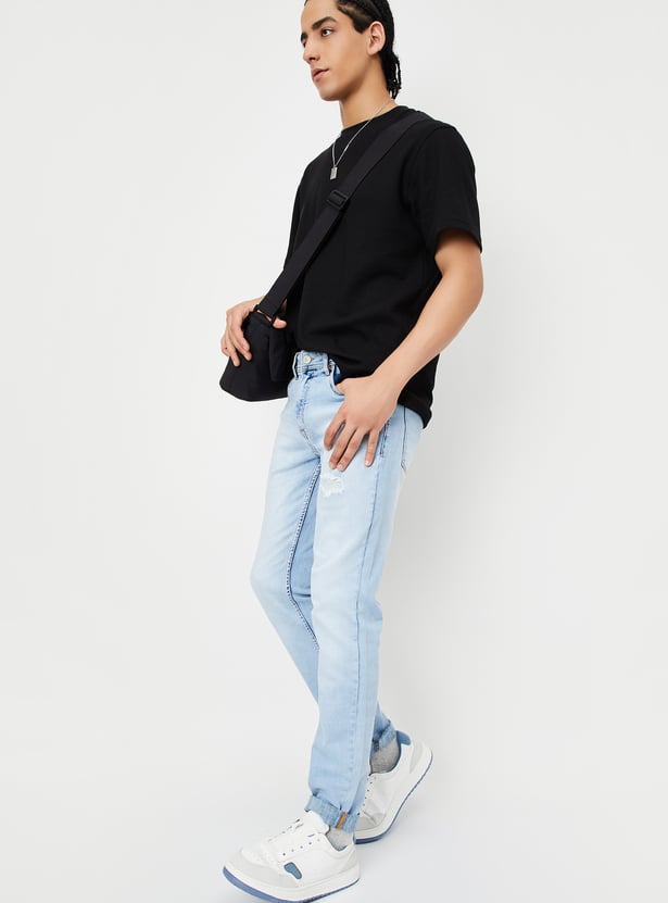 Men Washed Skinny Fit Jeans