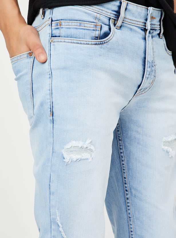 Men Washed Skinny Fit Jeans