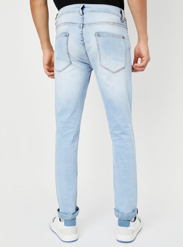 Men Washed Skinny Fit Jeans