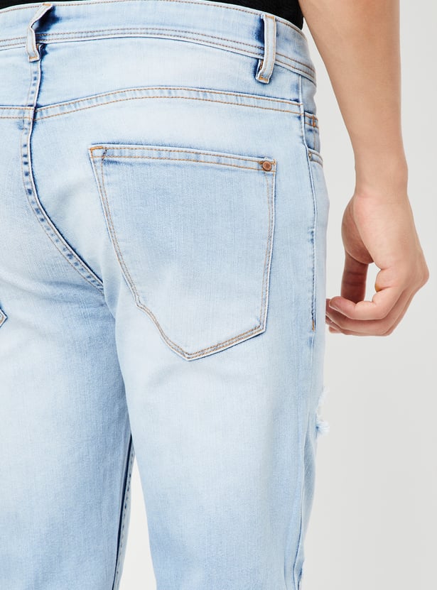 Men Washed Skinny Fit Jeans