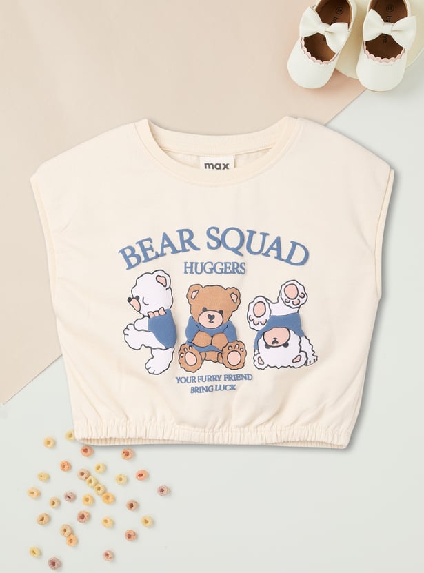 Girls Printed T-shirt with Shorts