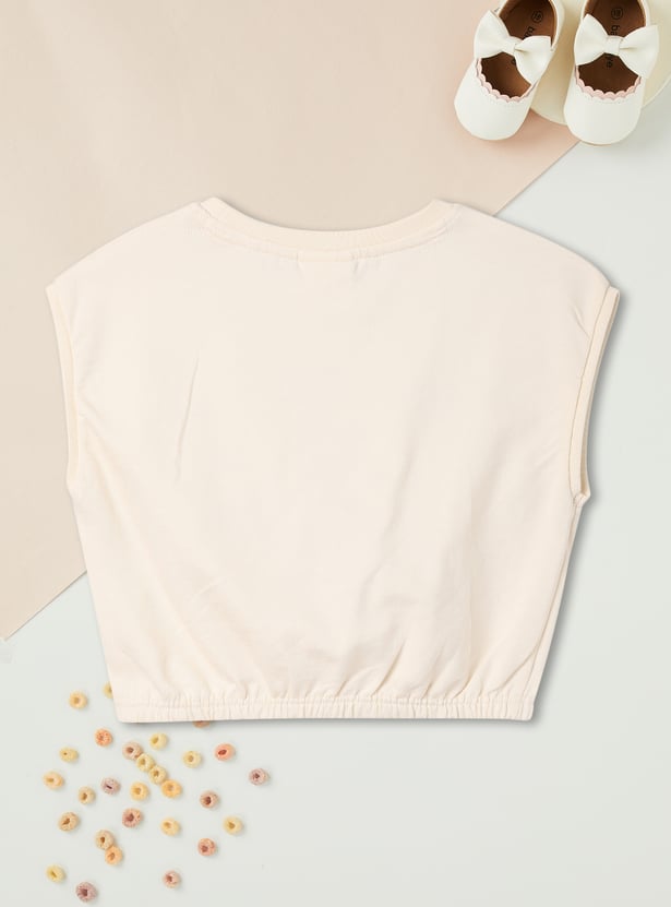 Girls Printed T-shirt with Shorts