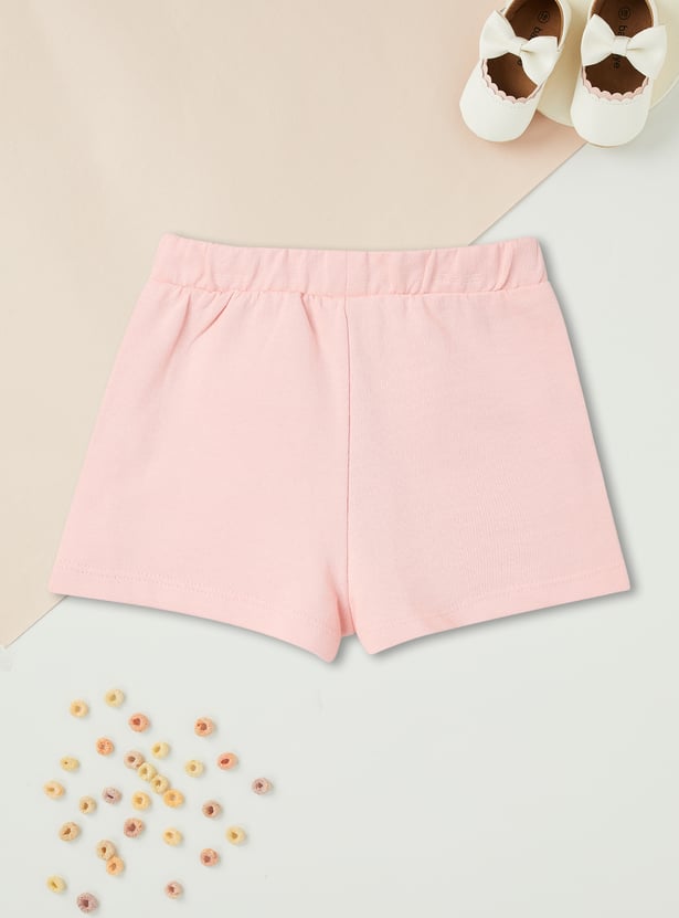 Girls Printed T-shirt with Shorts