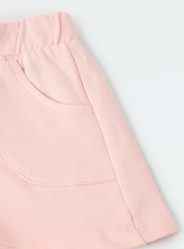 Girls Printed T-shirt with Shorts