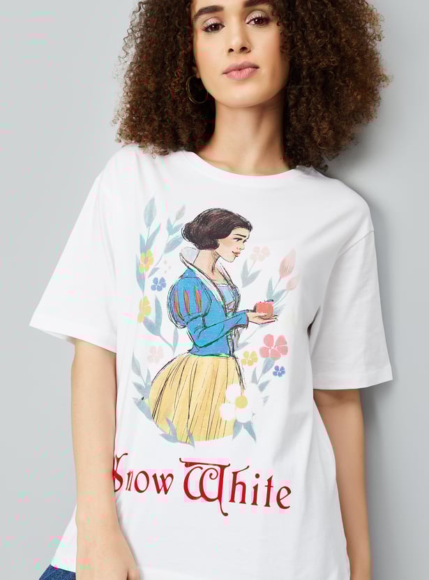 Women Snow White Printed T-shirt