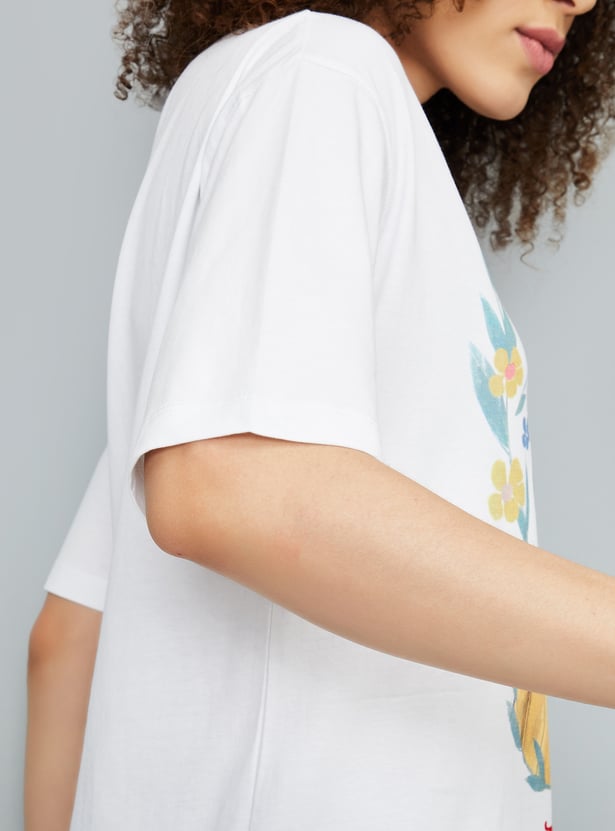 Women Snow White Printed T-shirt