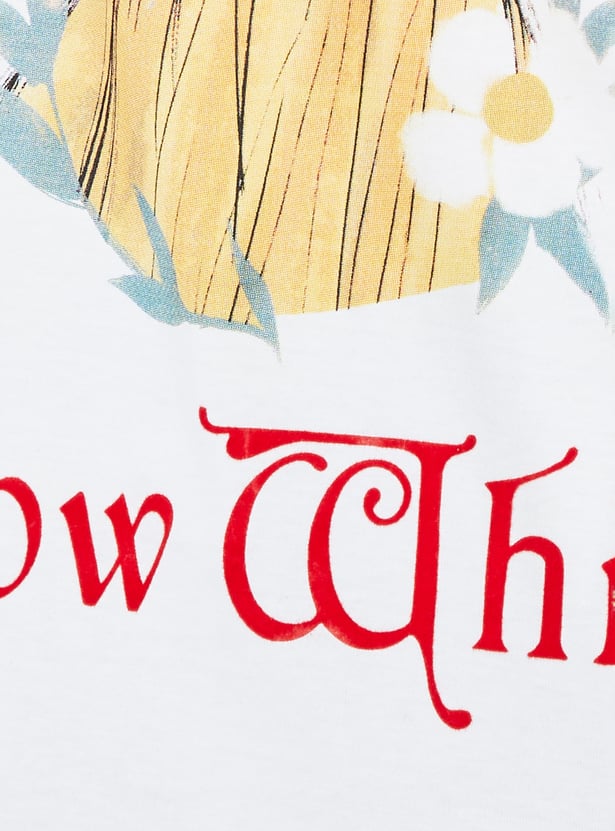 Women Snow White Printed T-shirt