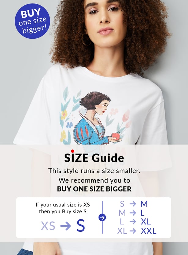 Women Snow White Printed T-shirt