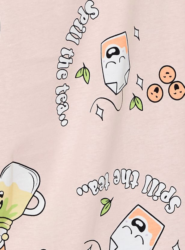 Women Boxy Fit Printed Chemise