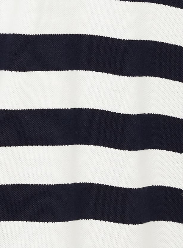 Men Striped Polo T-shirt