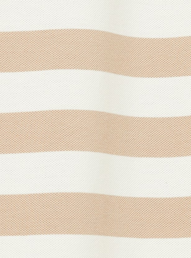 Men Striped Polo T-shirt