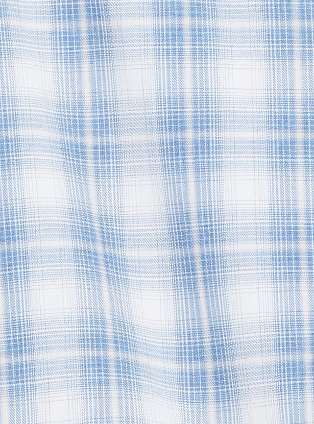 Men Checked Slim Fit Shirt