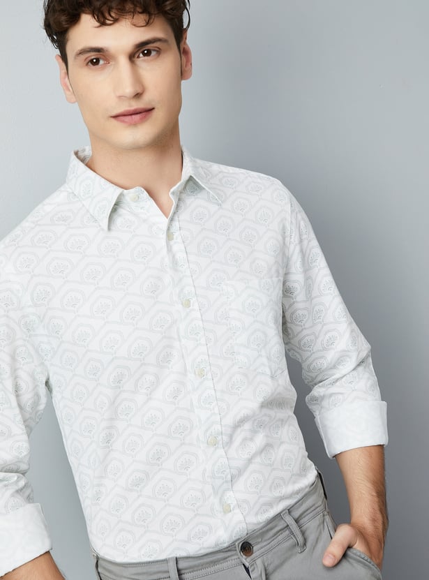 Men Printed Slim Fit Shirt