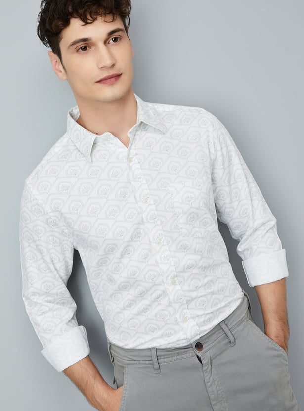 Men Printed Slim Fit Shirt