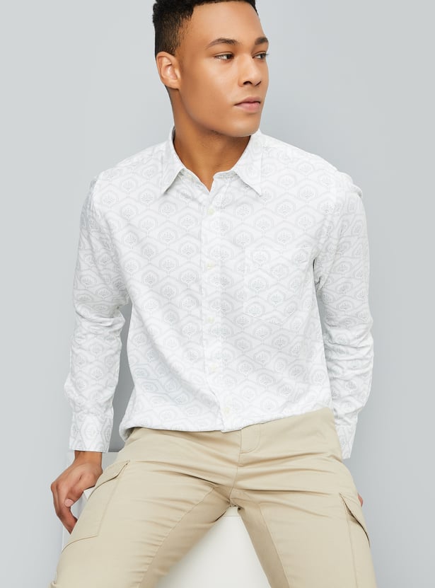 Men Printed Slim Fit Shirt