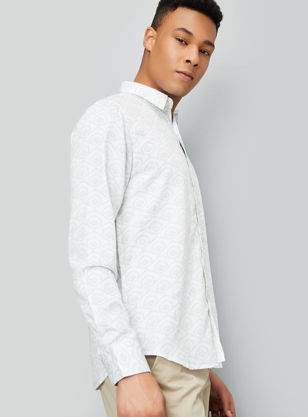 Men Printed Slim Fit Shirt