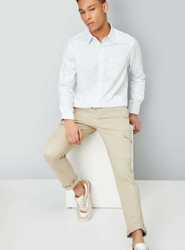 Men Printed Slim Fit Shirt