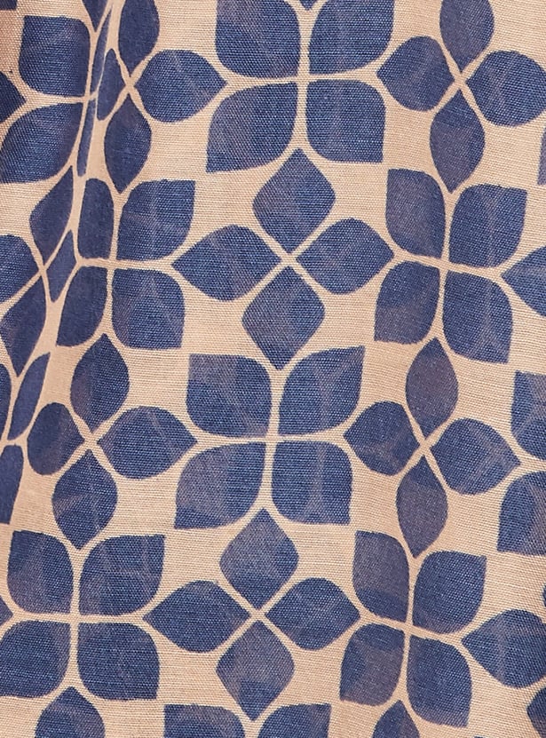 Women Printed Scarf with Tassels