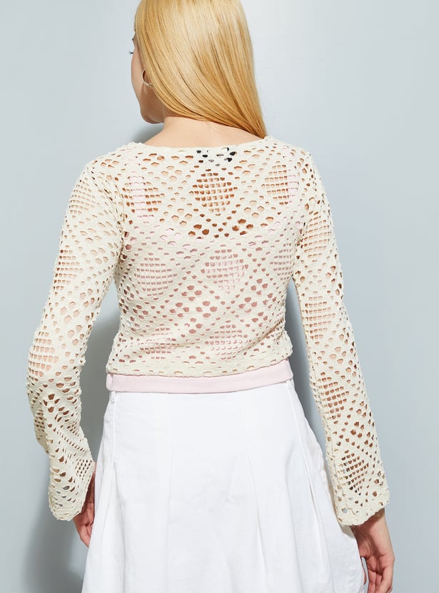 美品 CLANE クラネ 13105-0721 ベルスリーブサーマルトップス 1 コットン100% レディース AY5415A3 CLANE 美品 クラネ 13105-0721 ベルスリーブサーマルトップス 1