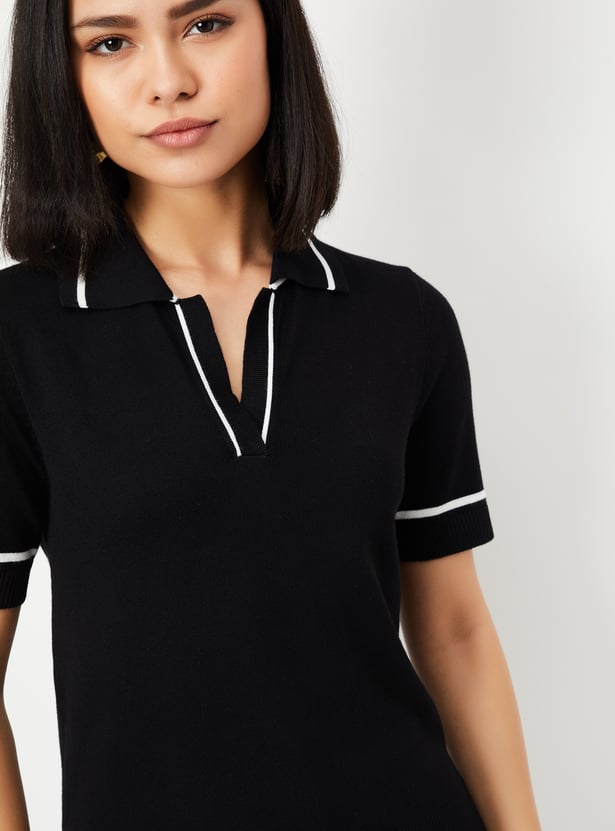 Women Knit Polo T-shirt
