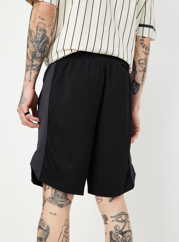 Textured Black Shorts main image 1