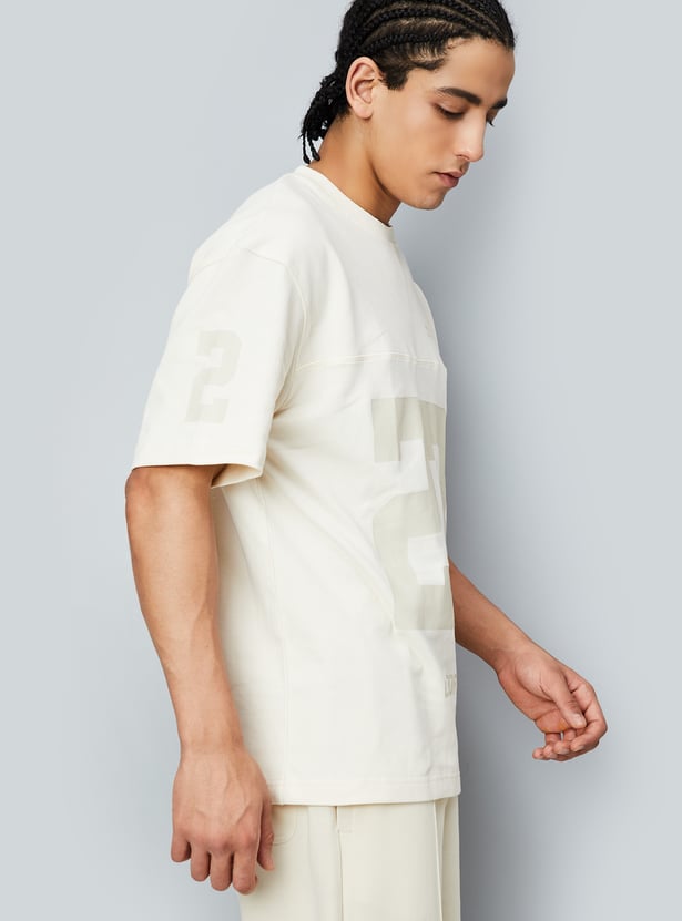 Men Shadow Print Oversized Sports T-shirt