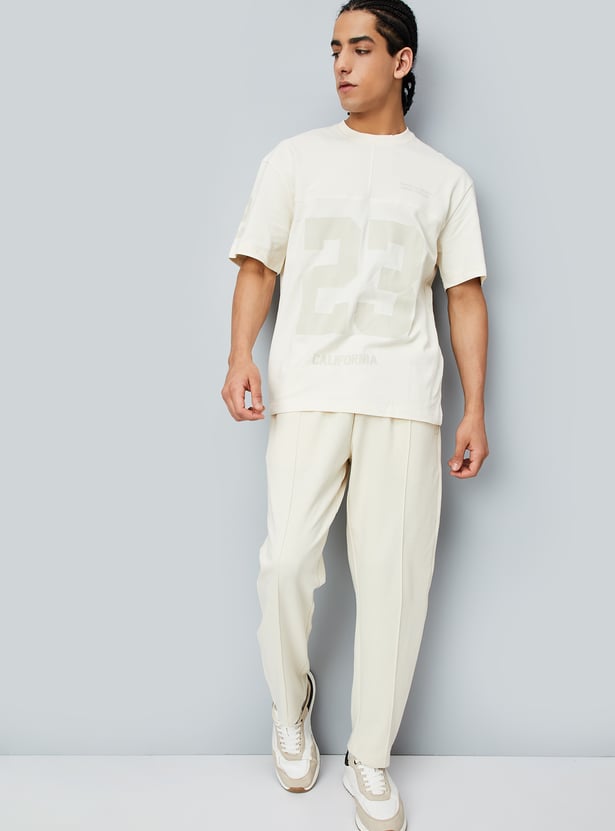 Men Shadow Print Oversized Sports T-shirt