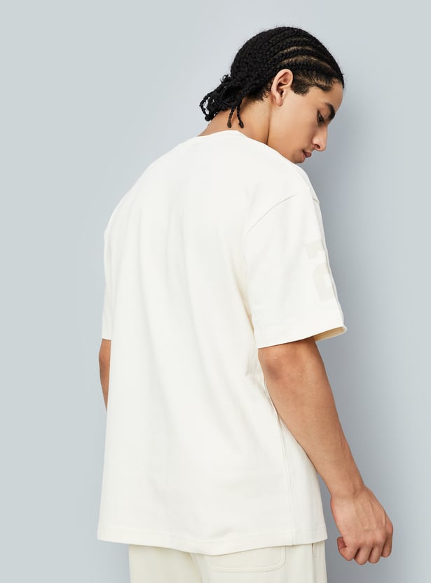 Men Shadow Print Oversized Sports T-shirt