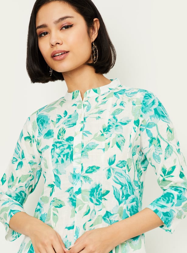 Women Printed Kalidar Kurta Set