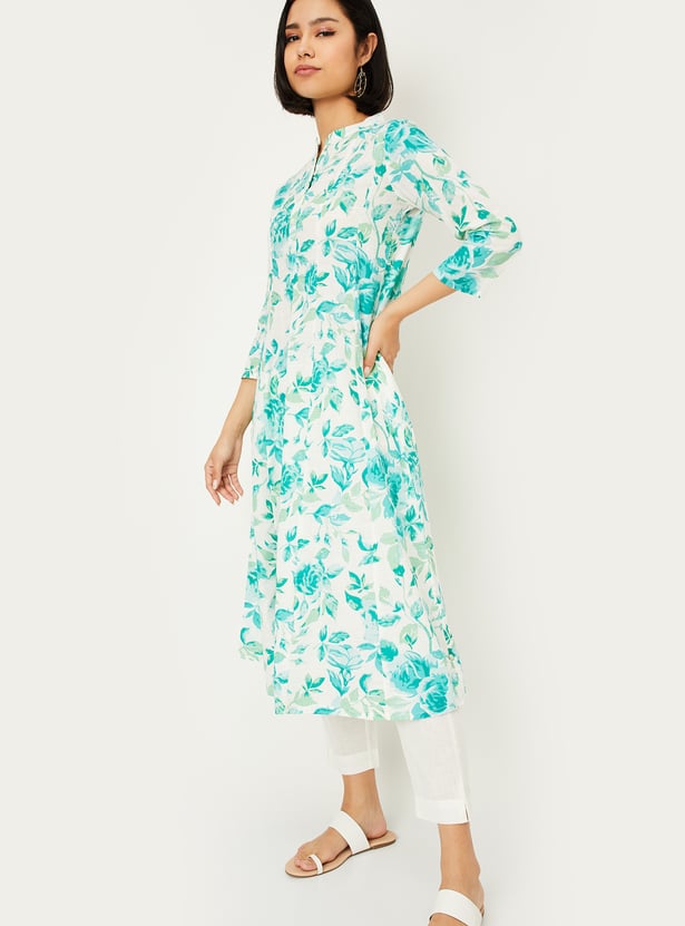 Women Printed Kalidar Kurta Set