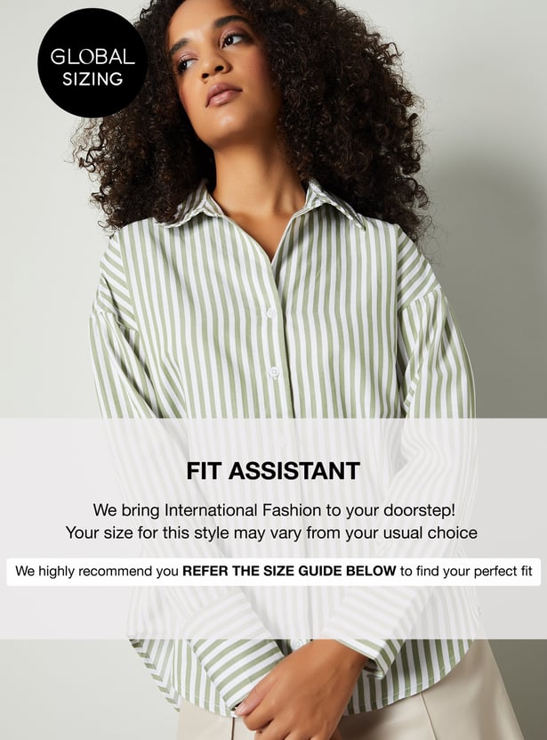 Women Striped Oversized Shirt