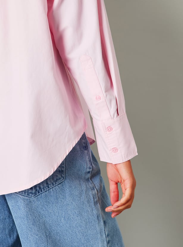 Women Solid Oversized Shirt