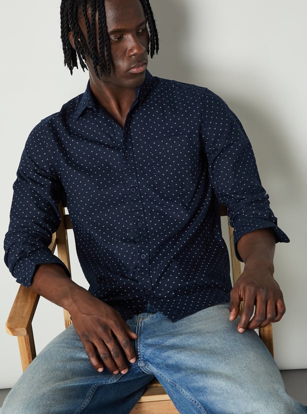 Men Printed Slim Fit Shirt