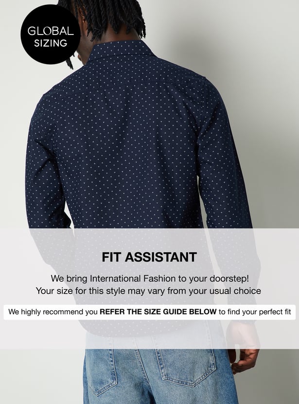 Men Printed Slim Fit Shirt
