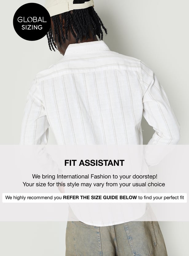 Infynite Fine Striped Slim Fit Dress Shirt
