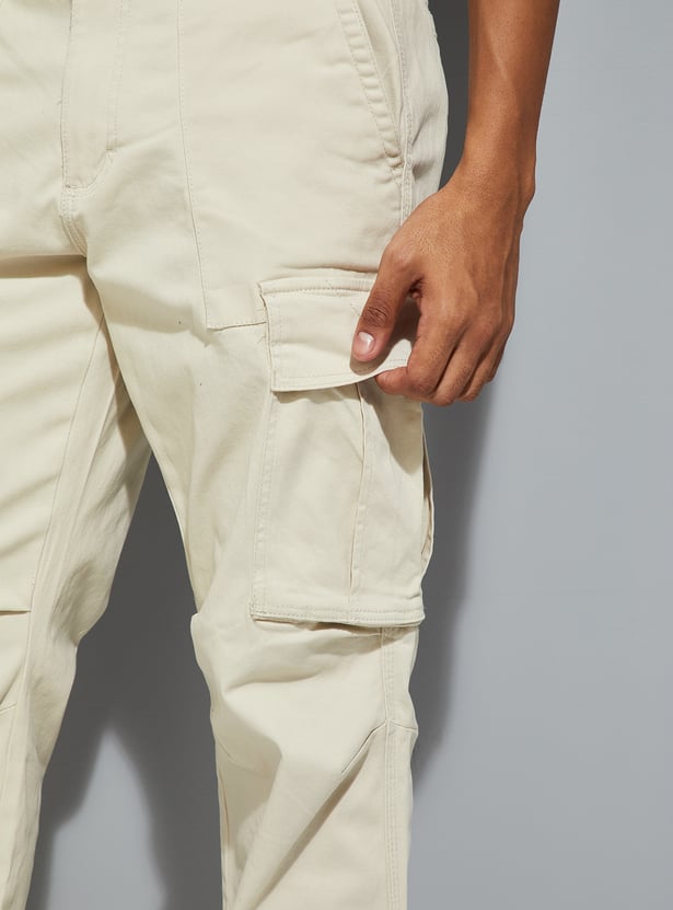 URB_N Men Textured Cargo Trousers