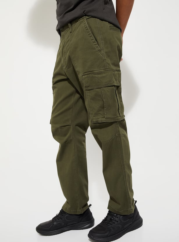 URB_N Men Textured Cargo Trousers