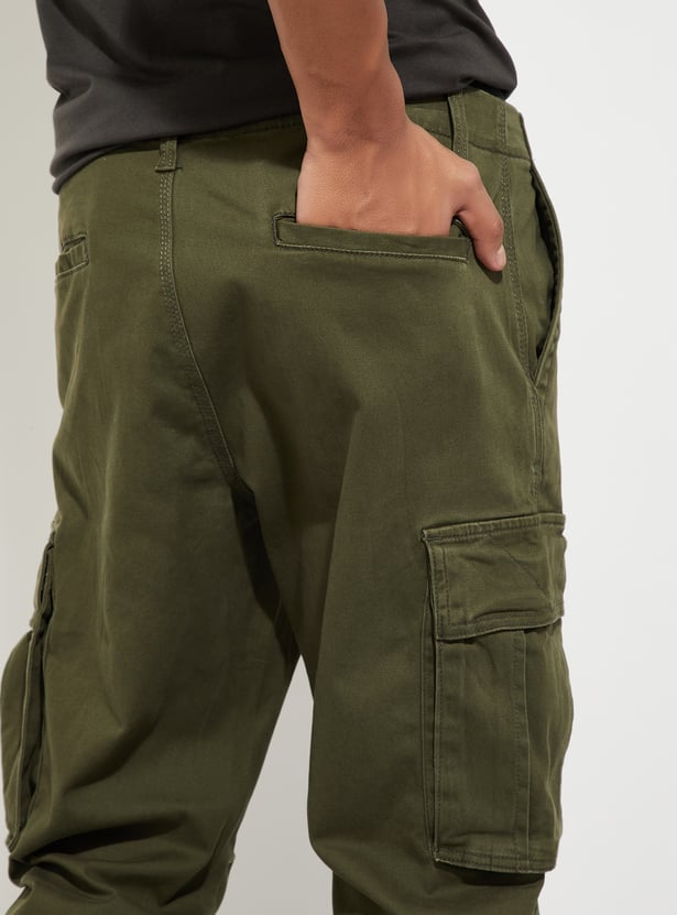 URB_N Men Textured Cargo Trousers