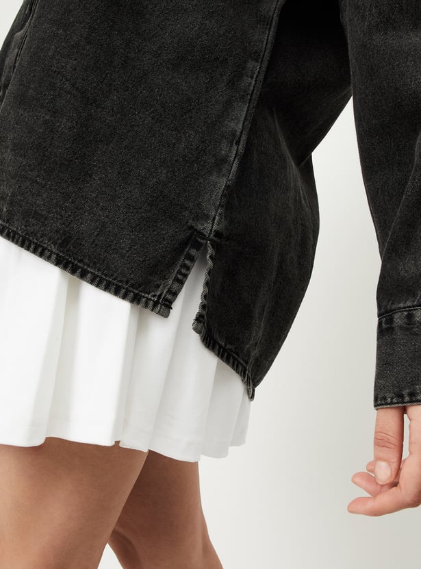 Women Oversized Denim Shirt