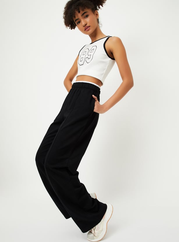 Gant Women Black Solid Relaxed Fit Track Pants main image 1