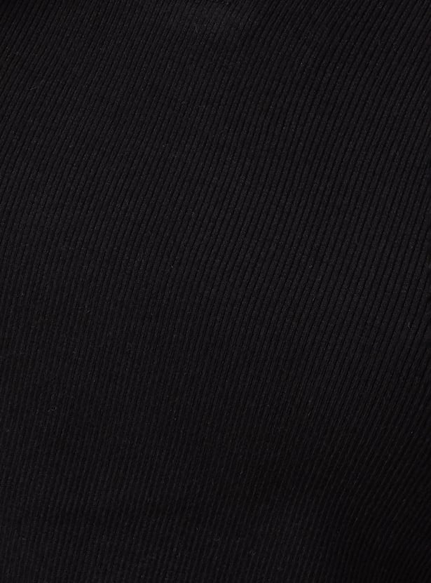 Women Ribbed Athleisure Polo T-shirt