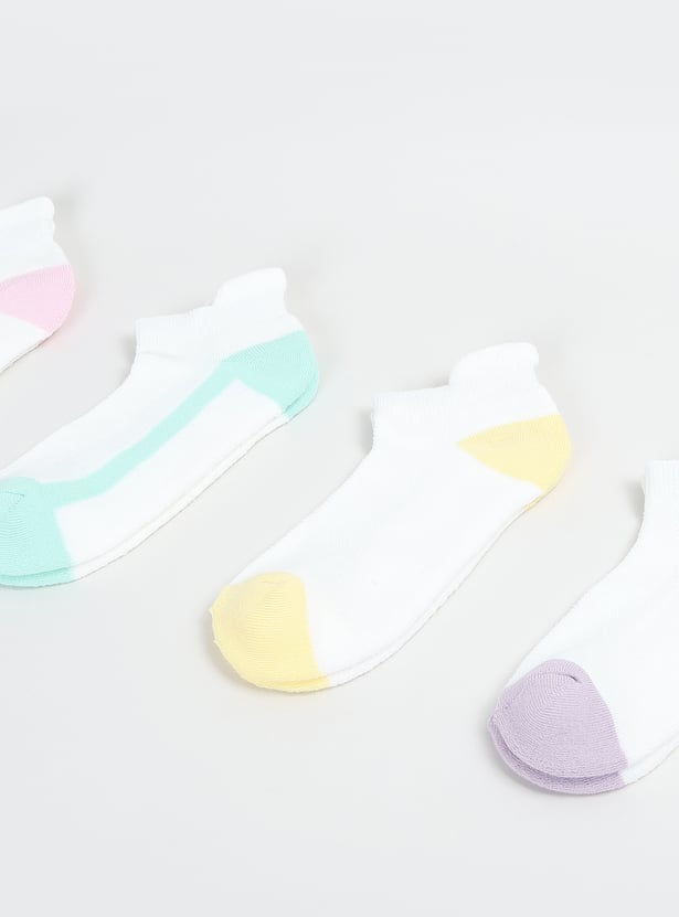 Women Colourblock Secret Length Socks - Pack of 5