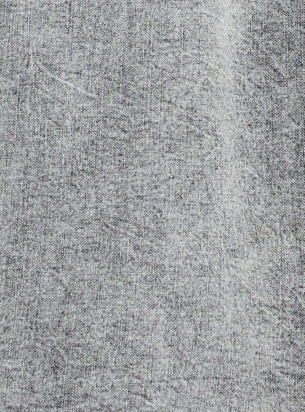 Men Washed Denim Oversized Fit Shirt