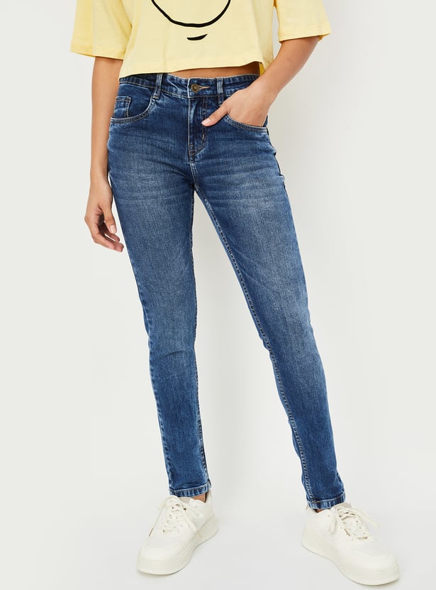 Women Skinny Fit Push-Up Jeans